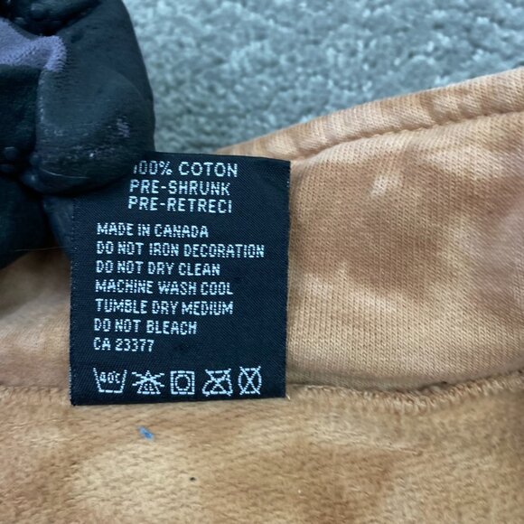 Dagoli Canada Vest Adult Unisex Large Brown Full Zip Tribal Tie Dye Sweatshirt - Picture 9 of 13